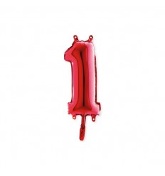 Palloncino n°0 rosso 36 cm