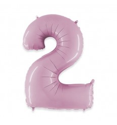 Pallone numero 1 rosa chiaro