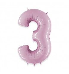 Pallone numero 2 rosa chiaro
