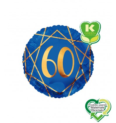 Palloncino 50 anni geoide blu