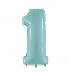 Pallone numero 0 celeste  chiaro