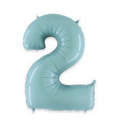 Pallone numero 1 celeste  chiaro