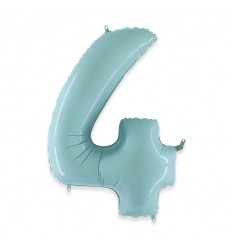 Pallone numero 3 celeste  chiaro