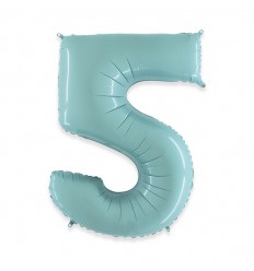Pallone numero 4 celeste  chiaro