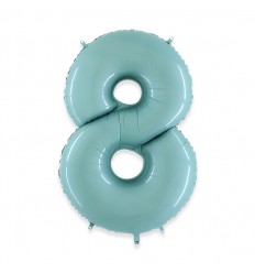 Pallone numero 7 celeste  chiaro