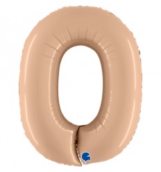 Pallone numero 8 beige satinato