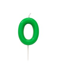 Candelina numero 9 verde lime glossy