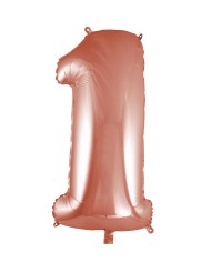 Pallone mylar numero 2 rosa gold 1mt