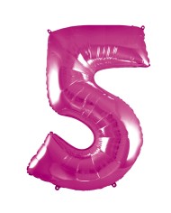 Pallone mylar numero 6 fucsia 1mt