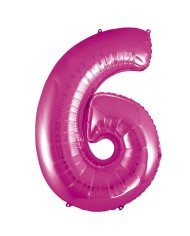 Pallone mylar numero 7 fucsia 1mt