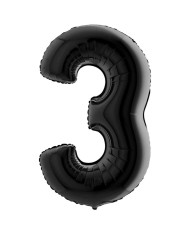 Pallone mylar numero 4 nero 1mt