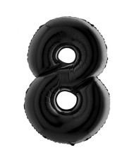 Pallone mylar numero 8 nero 1mt