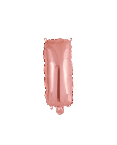 Pallone mylar lettera i rosa gold 35cm