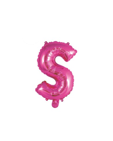 Pallone mylar lettera s fucsia 35cm