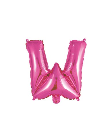 Pallone mylar lettera w fucsia 35cm