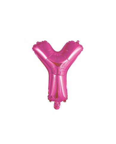 Pallone mylar lettera y fucsia 35cm