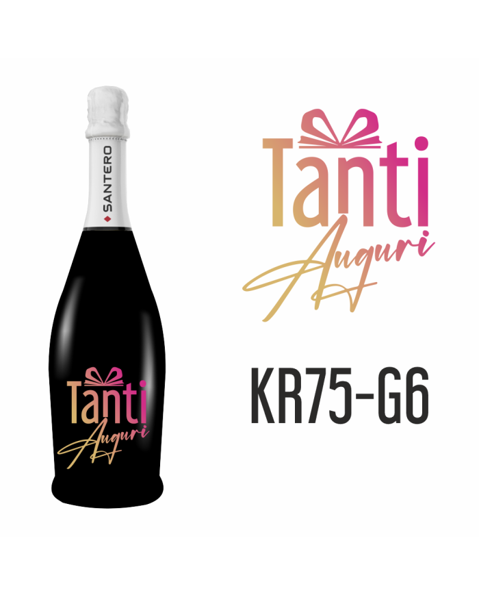 Spumante Extra Dry Santero Black Lt 0,75 Tanti Auguri Rosa