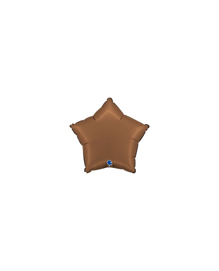 Pallone mylar 18'' stella cioccolato satin