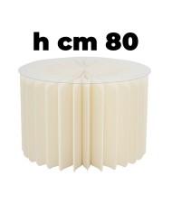 Colonna in carta da 180 gr cm 40 x 1mt h avorio piu' top in plastica