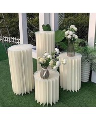 Colonna in carta da 180 gr cm 40 x 1mt h avorio piu' top in plastica