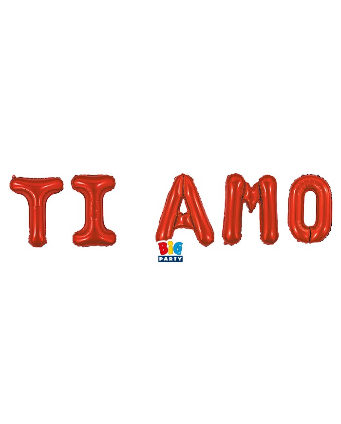 Pall. Mylar Kit Scritta cm. 150 x 40 Ti Amo