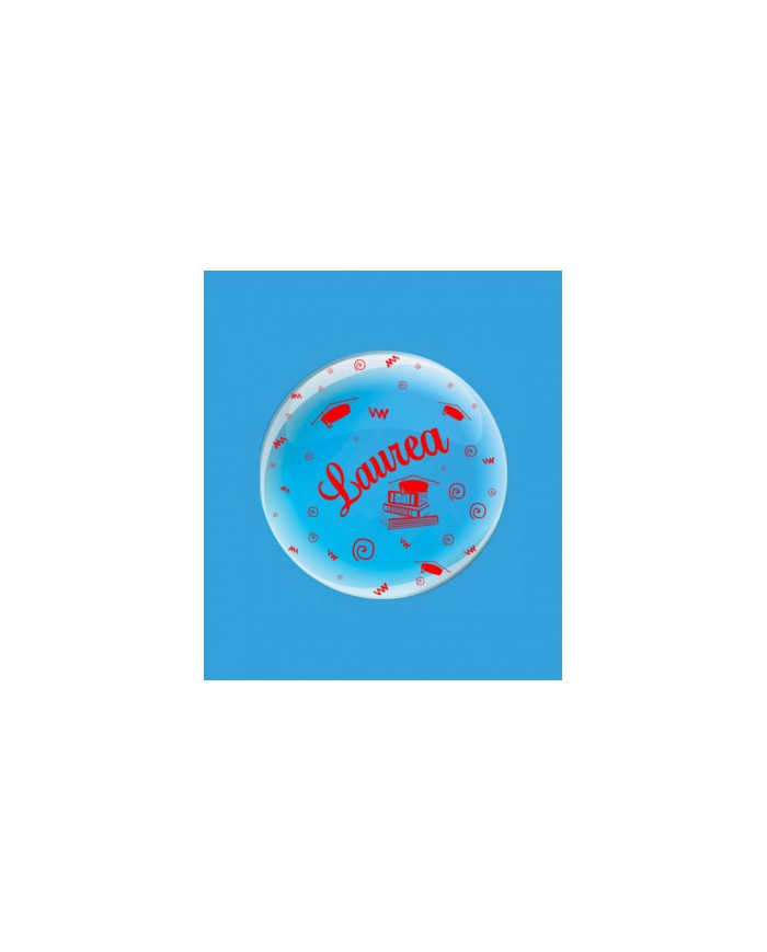 Deco B-Loon 24" Laurea Stampa Rossa 1pz