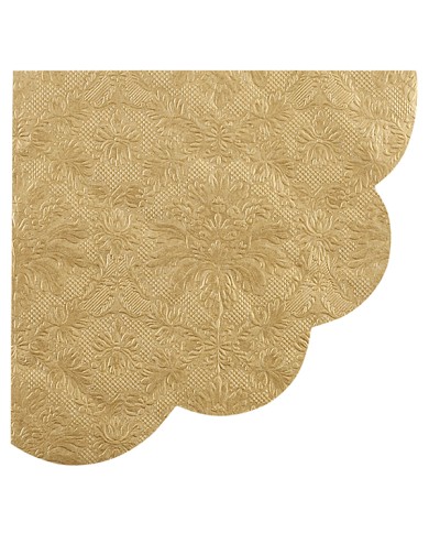 Tovaglioli 33 x 33 merlato embossed oro