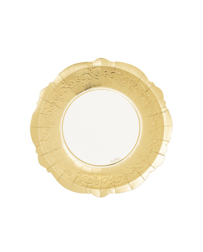 Piatti cm 27 Liberty gold confezione da 8 pz