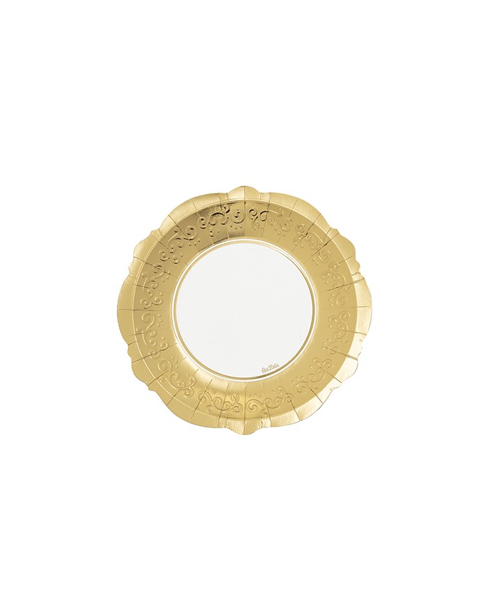 Piatti cm 21 Liberty gold confezione da 8 pz