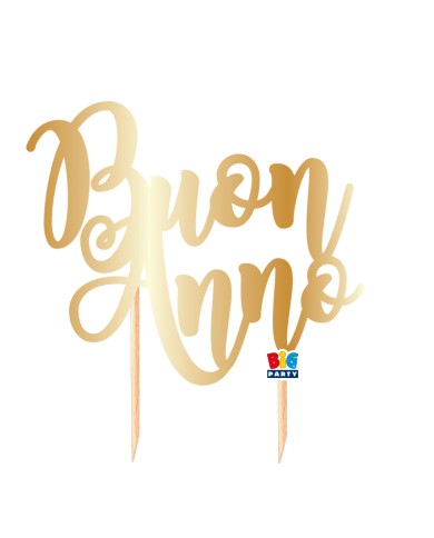Cake topper in carta buon anno 20 x 21