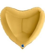 Pallone mylar 4" cuore Rosa diametro cm 11 pz 5