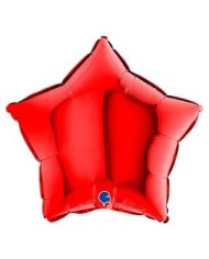 Pallone mylar 9"Stella Rossa diametro cm 23 pz 5