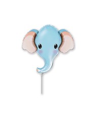 Pallone mylar minishape elefante rosa pz 5