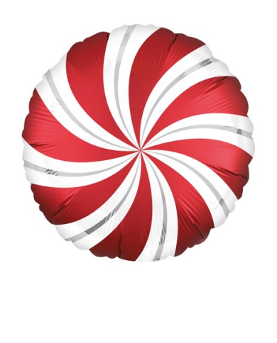 Pallone Mylar candy rosso 18" diam cm 45
