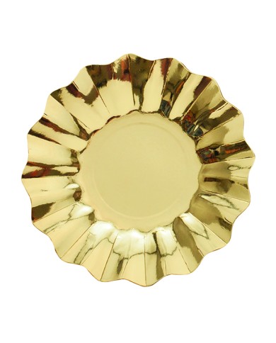 Piatti cm 21 Oro lucido pz 8