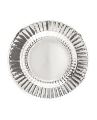 Piatti cm 21 tondi Argento lucido monocolore pz 8