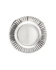 Piatti cm 21 tondi Argento lucido monocolore pz 8