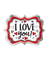 Mylar I Love You Marquee w18"