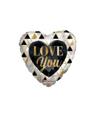 Mylar I Love You Marquee w18"