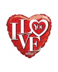 Mylar I Love You Trio di Cuori SuperShape w36"
