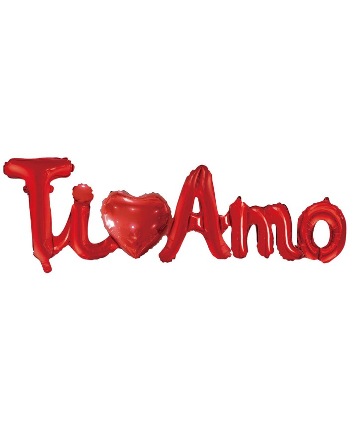 Mylar Scritta Ti Amo Rosso w45"