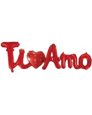 Mylar I Love You Corsivo con Cuoricini SuperShape w36"