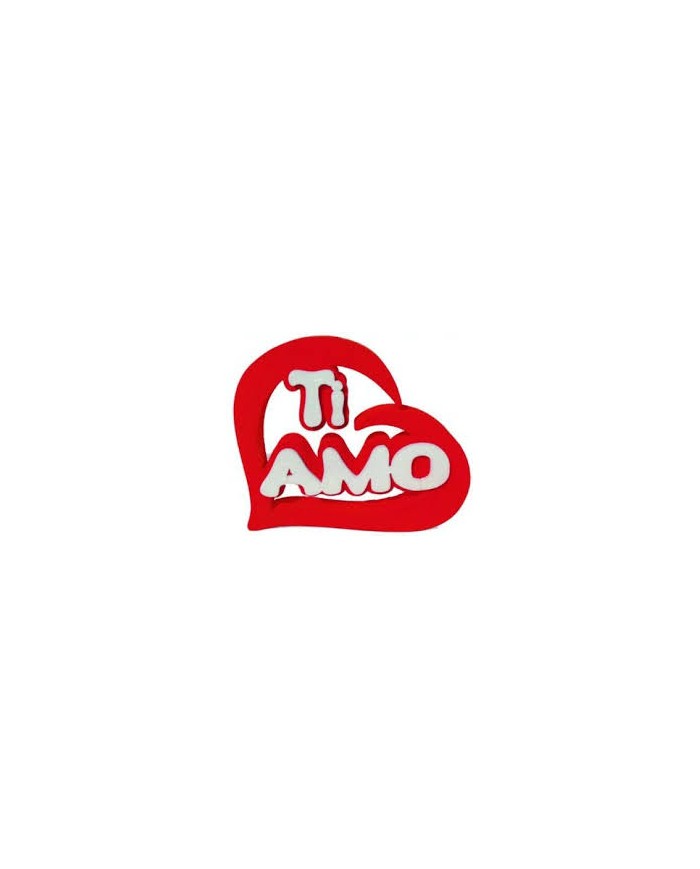 Cuore velluto in polistirolo ti amo diam cm 40
