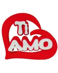 Cuore velluto in polistirolo ti amo diam cm 40