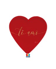 Tovaglioli Cuore 33 x 33 cm Ti Amo Gold pz 16