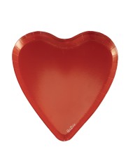 Piatti cm 17 x 18 sagomati cuore pz 8