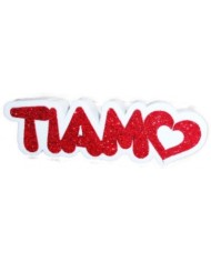 Scritte ti amo piccole bianche glitter cf da 10 pz