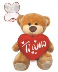 Espositore da 12 portachiavi peluche animali con cuoricino