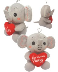 Cuore ø 16 cm con Orso cm 11 con glitter