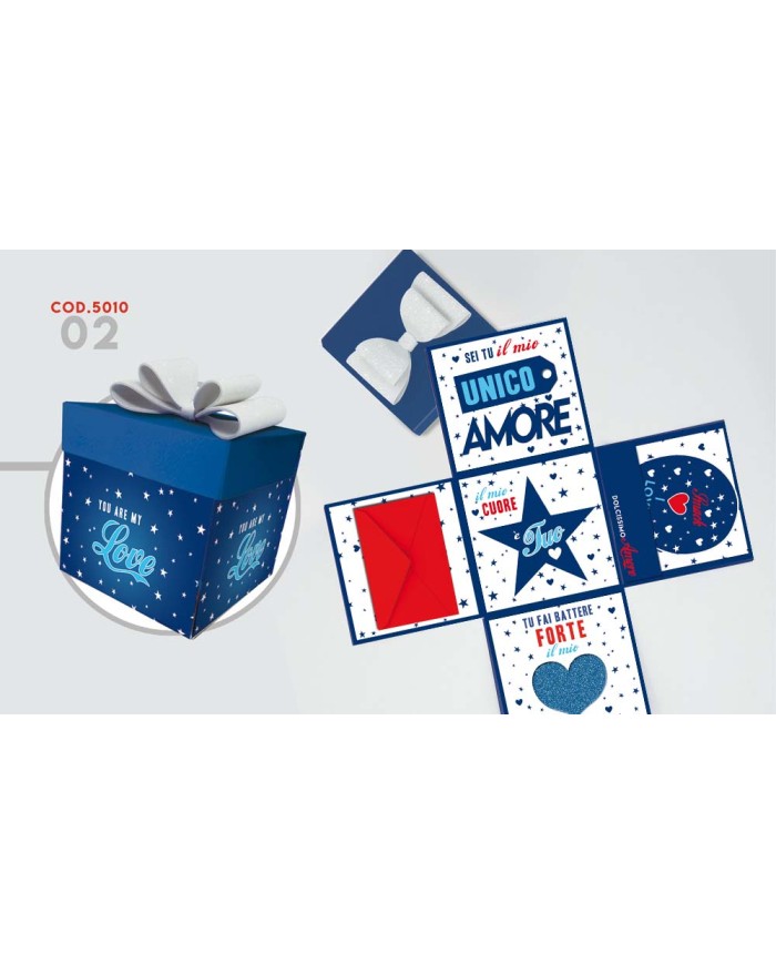 Scatolina porta regalini con frasi amorose Skatush
